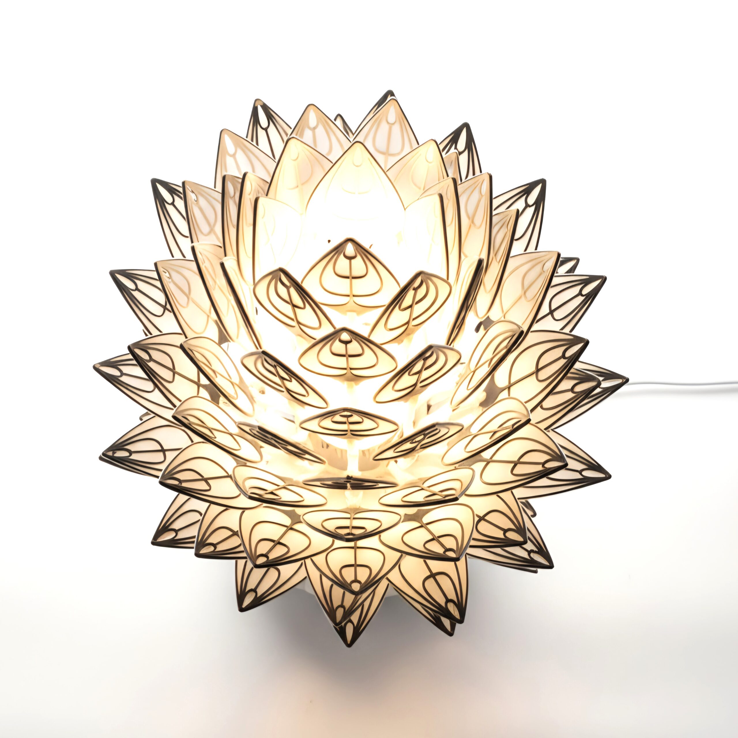 "The Flora" - Lotus Bloom Layered Table Lamp - Image 8