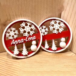 Personalized Snowy Scene Holiday Sign