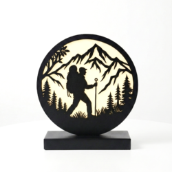 Hiker Silhouette Wall Hung / Table Lamp