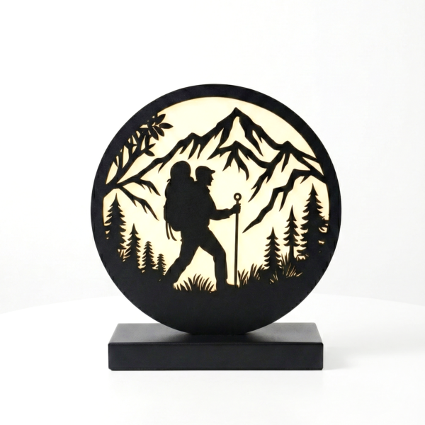 Hiker Silhouette Wall Hung / Table Lamp