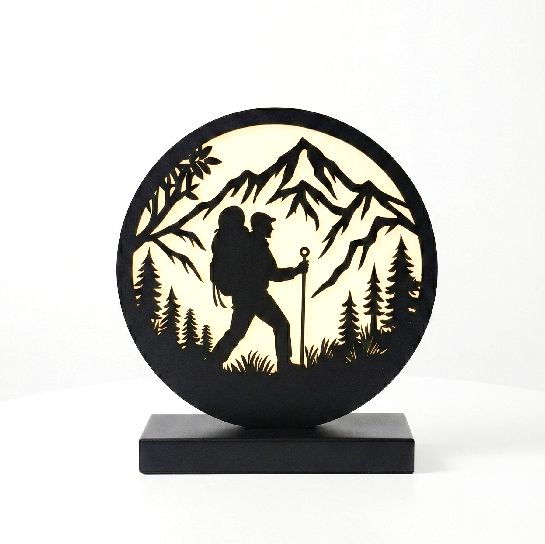 Hiker Silhouette Wall Hung / Table Lamp